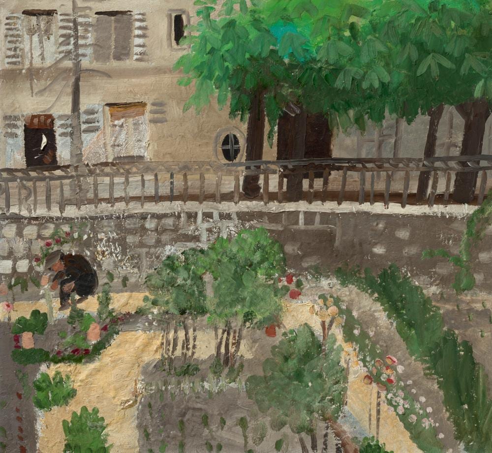 Winifred Nicholson comparable auction result: winifred nicholson 1893 1981 paris garden oil on board30 x 30 in 76 2