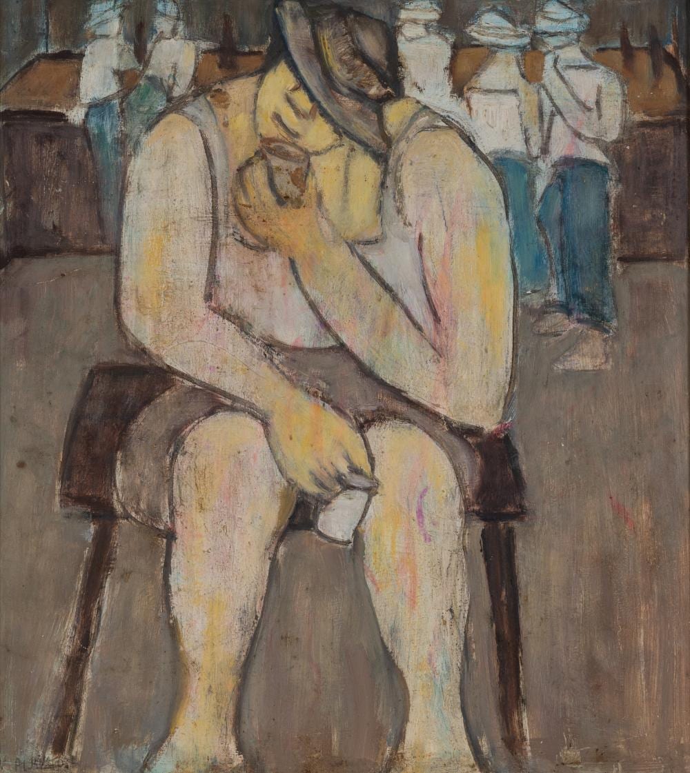 Valerie Albiston comparable auction result: valerie albiston 1911 2008 coffee time