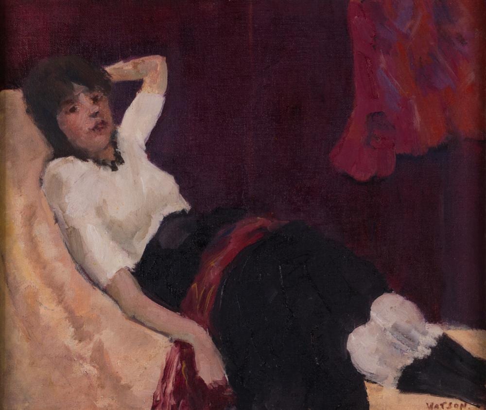 Douglas Watson comparable auction result: douglas watson 1920 1972 the dancer backstage