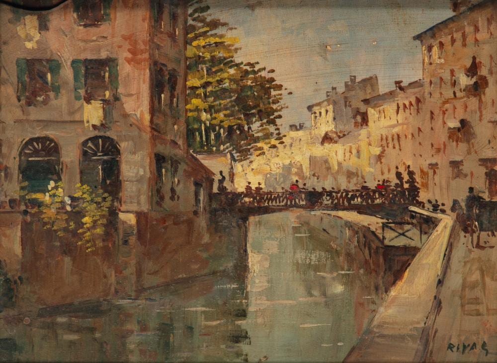 giovanni riva torino 1890 1973 milan ponte delle sirenette · Finarte · 2025-03-20 Giovanni (1890) Riva comparable auction result: giovanni riva torino 1890 1973 milan ponte delle sirenette