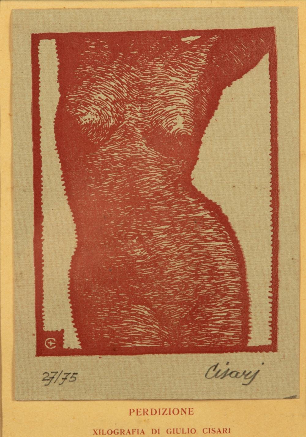 Giulio Cisari comparable auction result: giulio cisari como 1892 milano 1979 female nude
