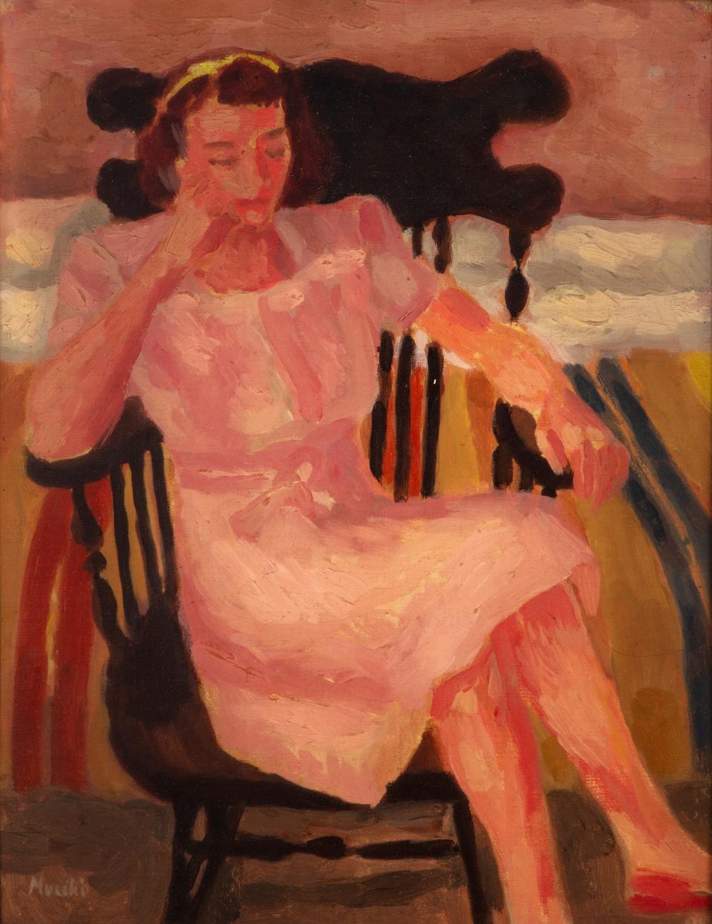 Gabriele Mucchi comparable auction result: gabriele mucchi torino 1899 milano 2002 figure of a woman on an armchair 1942