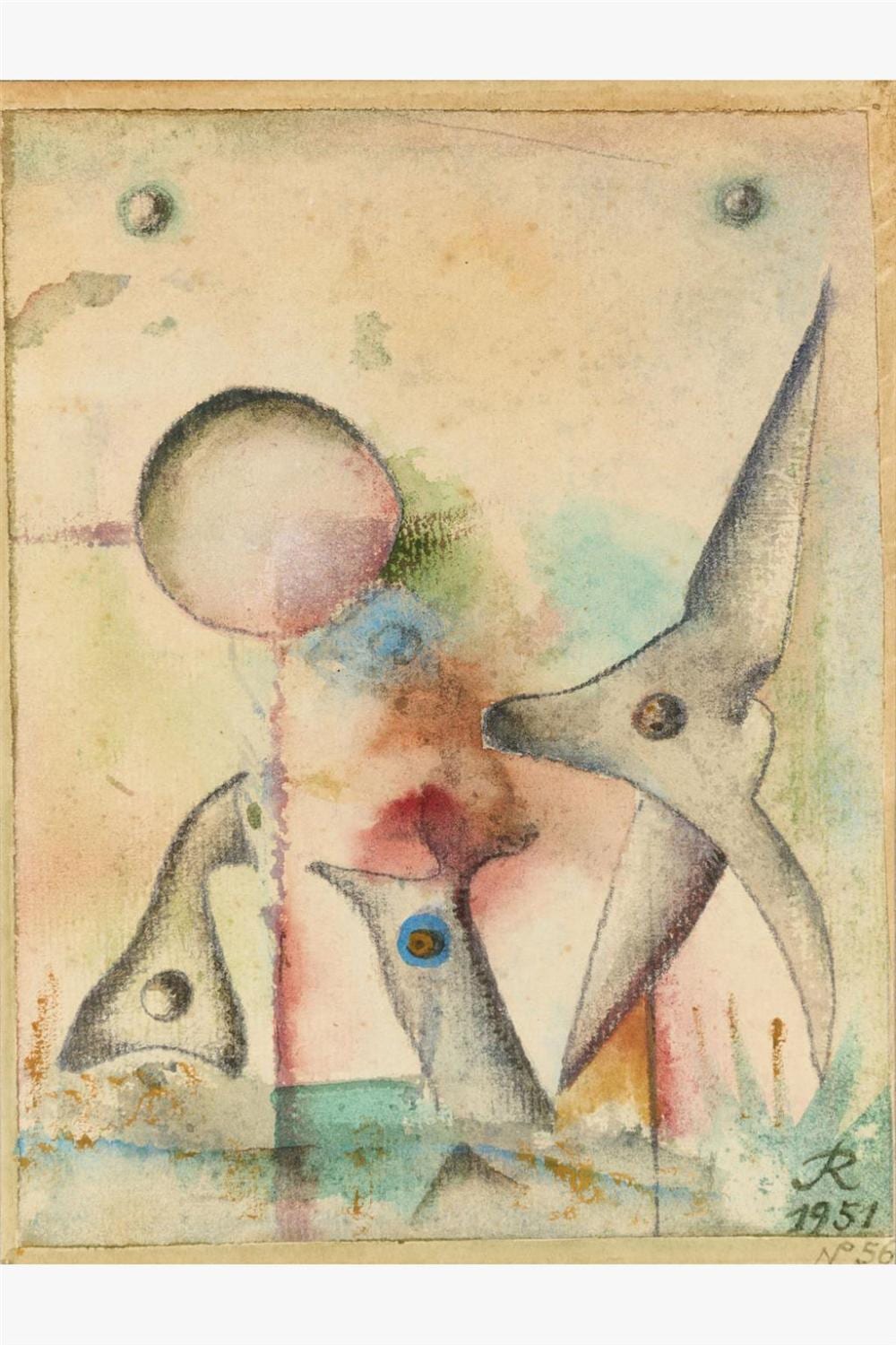 Hans Reichel comparable auction result: hans reichel 1892 1958 les squales 1951