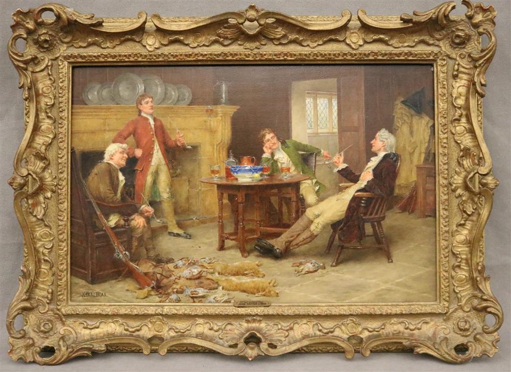 john arthur lomax english 1857 1923 after a good day oil on board signed lower left hand corner framed · Sloans & Kenyon · 2025-03-14 John Arthur Lomax comparable auction result: john arthur lomax english 1857 1923 after a good day oil on board signed lower left hand corner framed