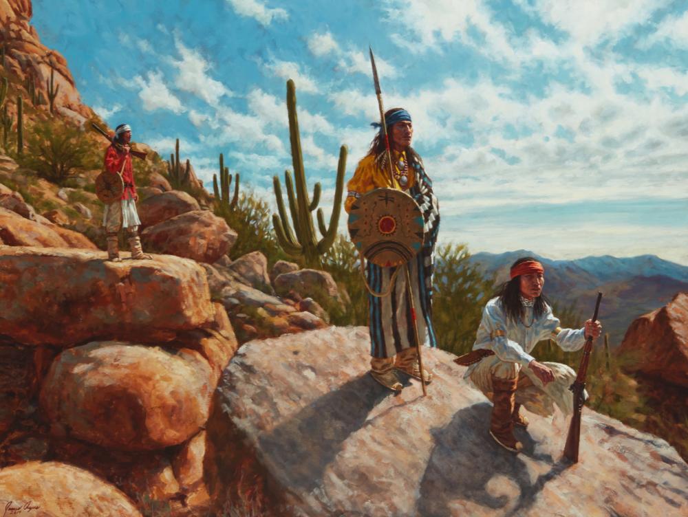James Ayers comparable auction result: james ayers b 1969 sentinels of the sonoran desert apache 2014