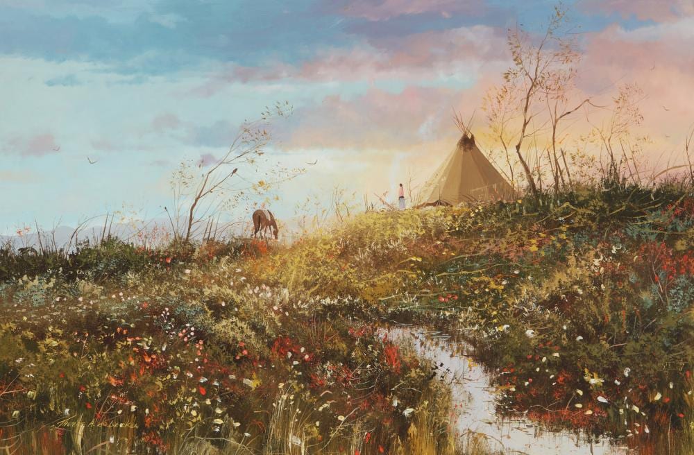 Thomas A. DeDecker comparable auction result: thomas a dedecker b 1951 native american encampment 1990