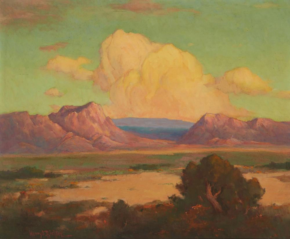 Henry Leopold Richter comparable auction result: henry leopold richter 1870 1960 desert clouds