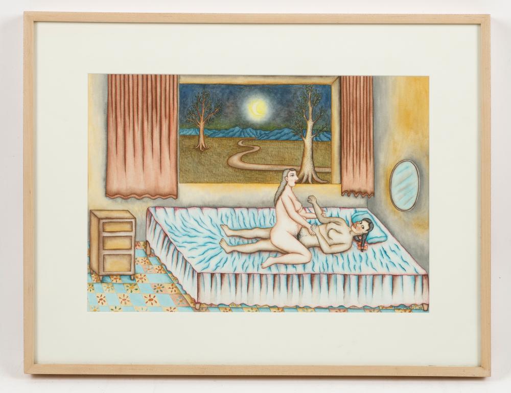 Felipe Morales comparable auction result: felipe morales mexican mexico couple dated 1988
