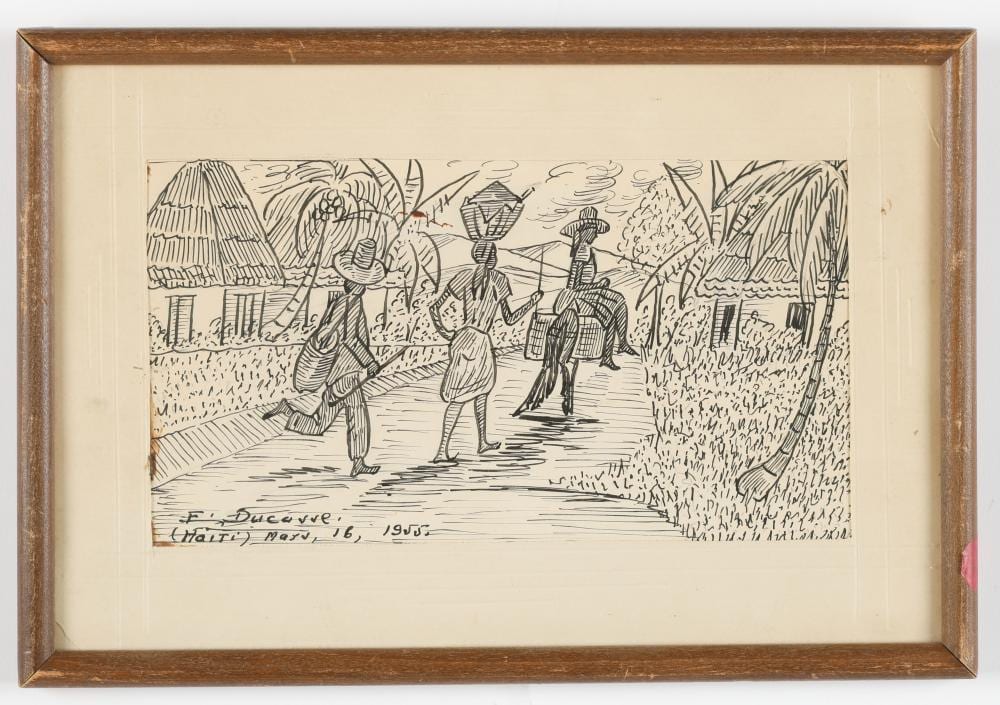 Gervais Emmanuel Ducasse comparable auction result: gervais emmanuel ducasse haitian haiti country road 1955
