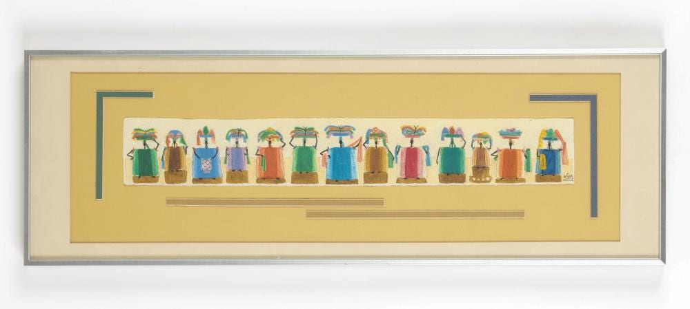 Alix Roy comparable auction result: alix roy haitian haiti fabric vendors circa 1969