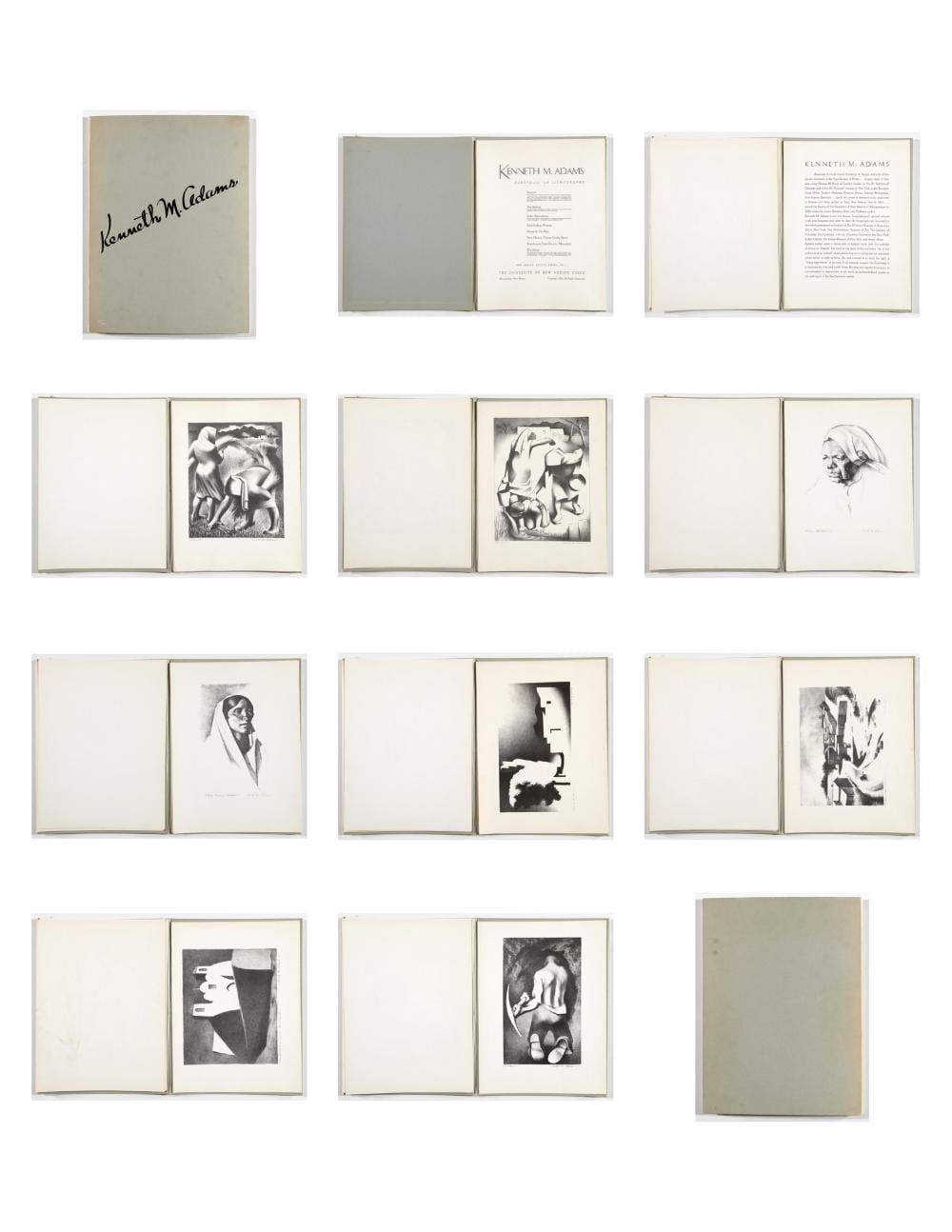Kenneth Miller Adams comparable auction result: kenneth miller adams portfolio of lithographs 1950