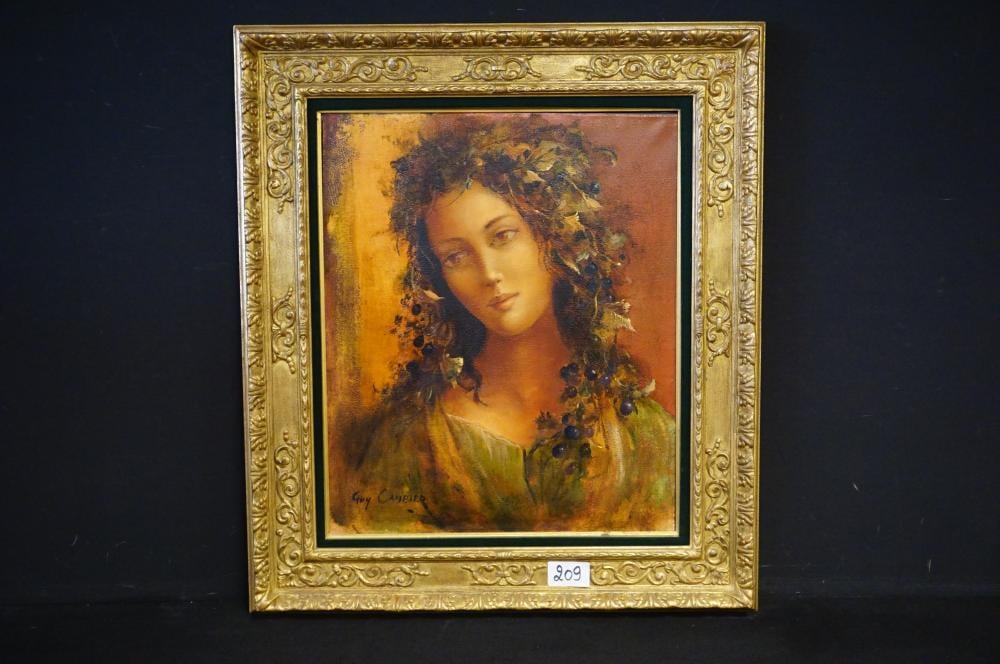Guy Cambier comparable auction result: guy cambier 1923 2008 jonge vrouw olieve