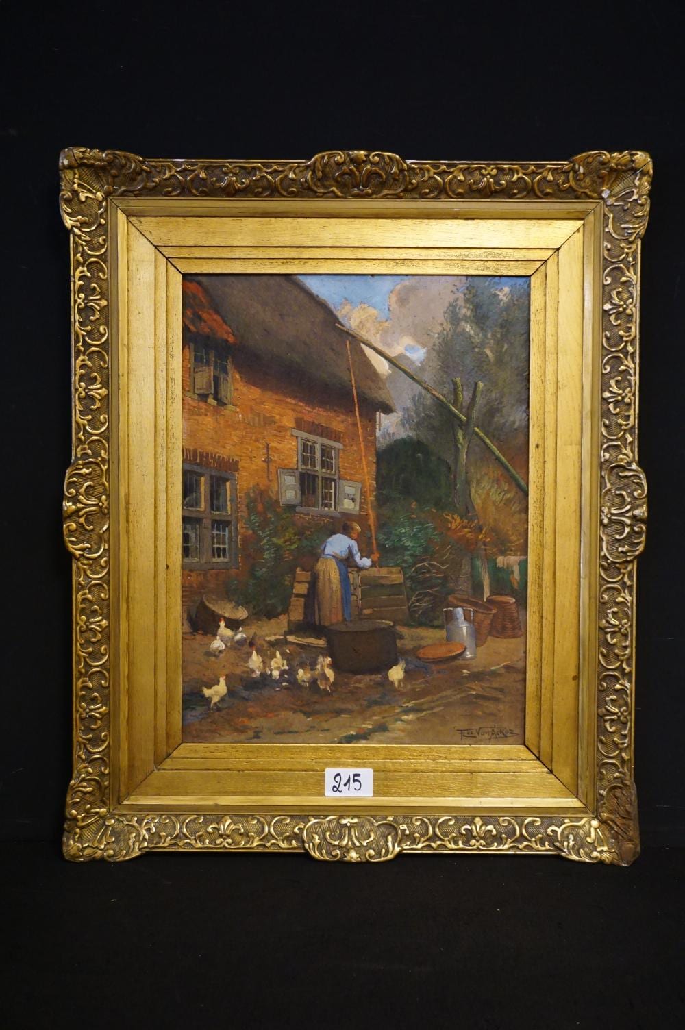 Florimond van Acker comparable auction result: florimond van acker 1858 1940 coin de ferme