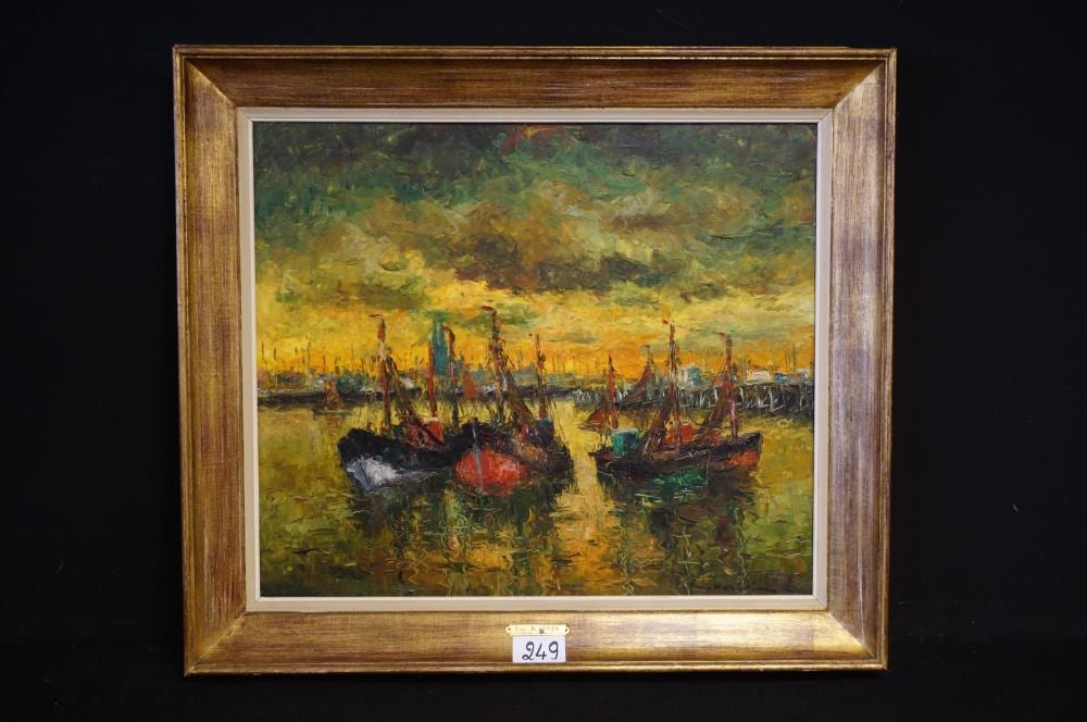 Luc Kaisin comparable auction result: luc kaisin 1901 1963 vissershaven olieve