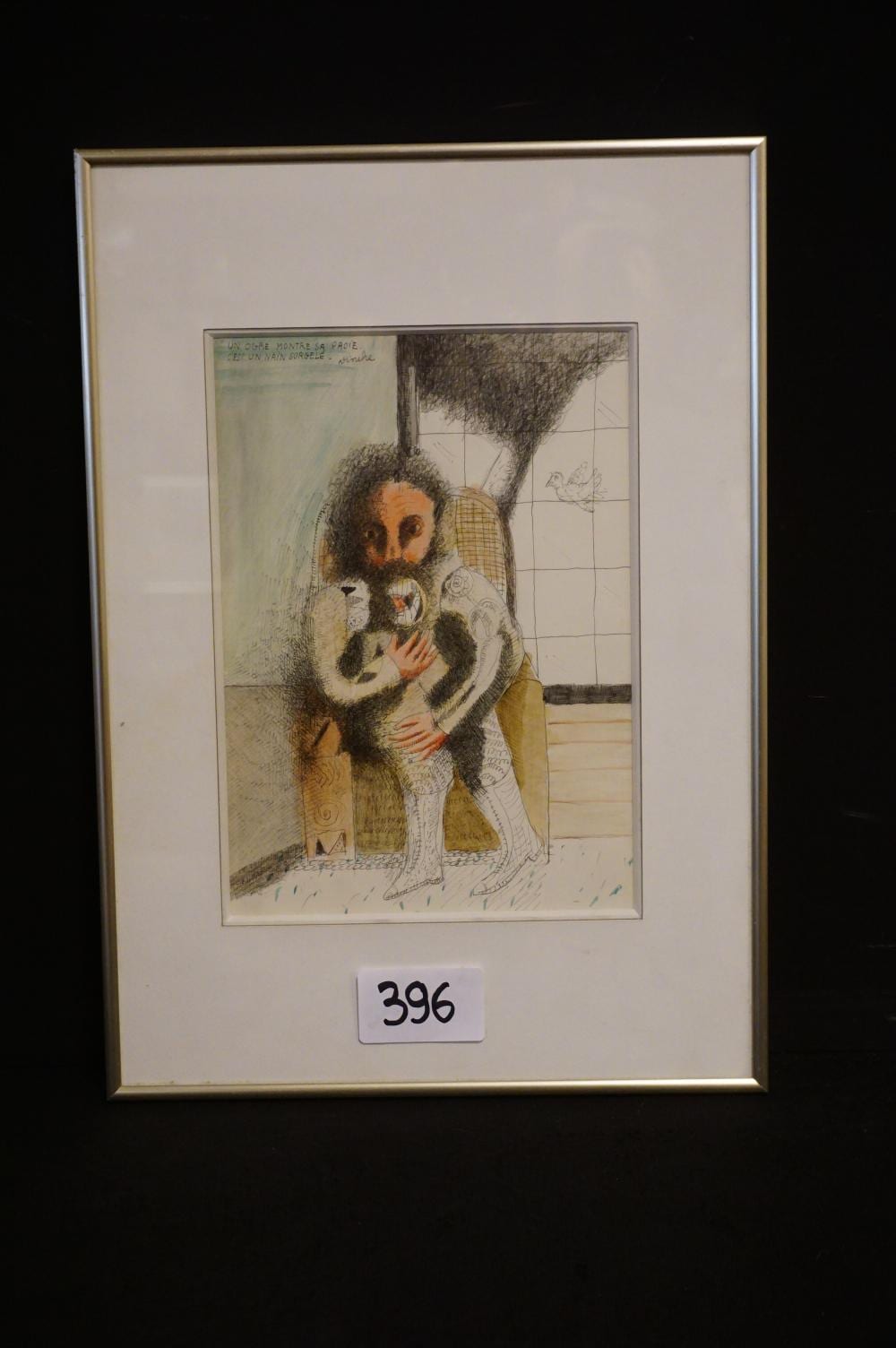 Lionel Vinche comparable auction result: lionel vinche 1936 un ogre montre sa proie