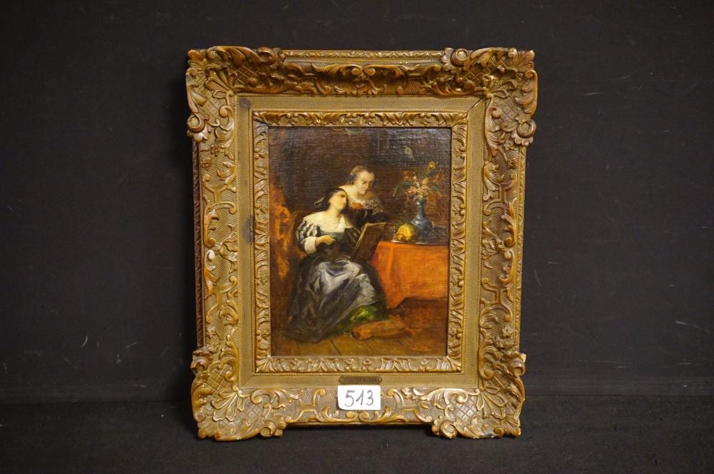 louis gallait 1810 1887 interieur met twee · DEWIT Auctions · 2025-03-22 Louis Gallait comparable auction result: louis gallait 1810 1887 interieur met twee