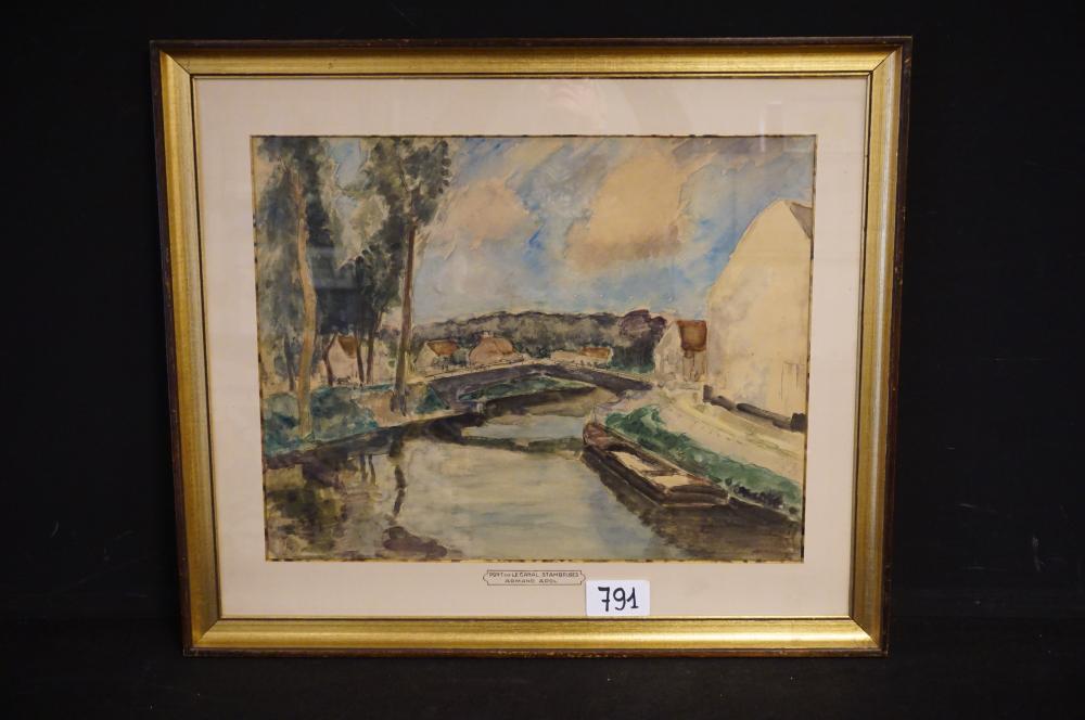 Armand Adrien Marie Apol comparable auction result: armand apol 1879 1950 pont sur le canal sta