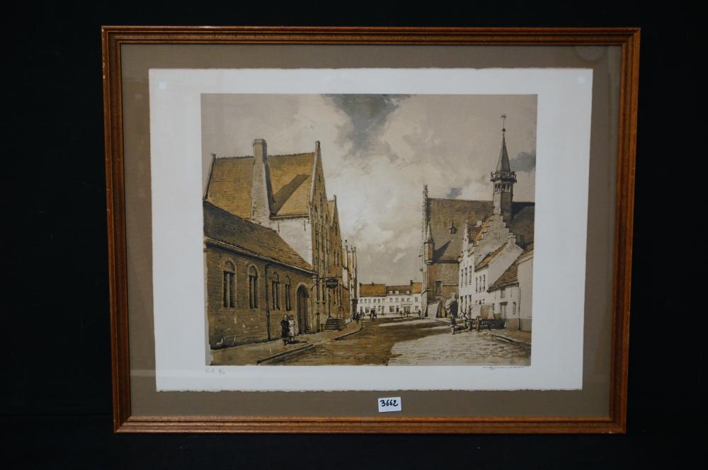 Herman Verbaere comparable auction result: herman verbaere 1906 1993 damme litho