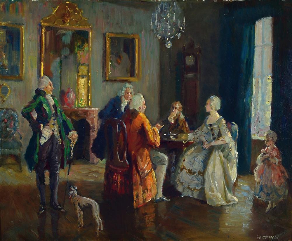 Walter Geffcken comparable auction result: walter geffcken 1872 hamburg 1950 rosenheim courtly