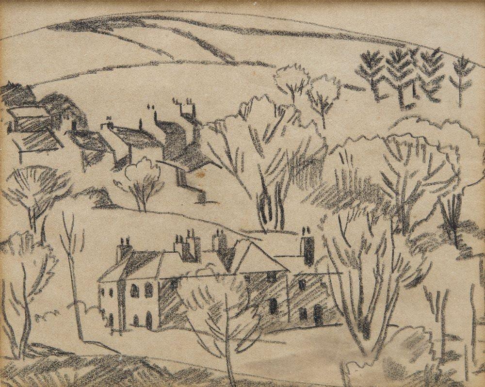Anne Estelle Rice comparable auction result: anne estelle rice american british 1877 1959 landscape farm c 1910 pencil on paper 11 x 1