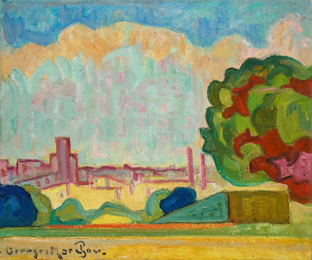 Georges Marchou comparable auction result: georges marchou french 1898 1984 l ntree de la ville oil on canvas signed lower left geo