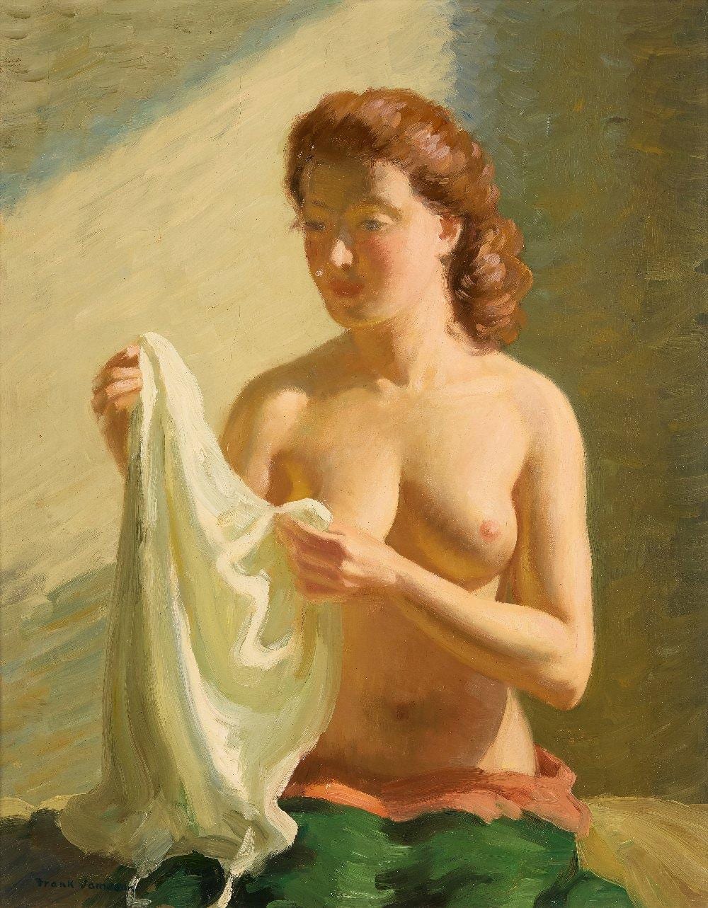 Frank Jameson comparable auction result: frank jameson british 1899 1968 seated nude oil on board signed lower left frank jameson
