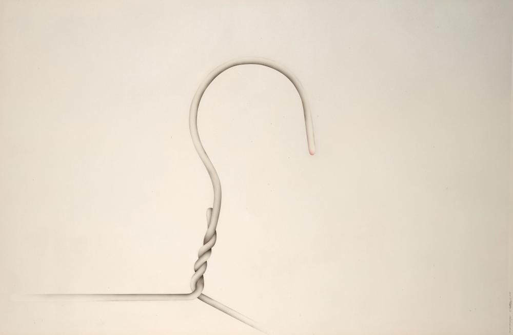 Norman Catherine comparable auction result: norman catherine south african b 1949 cold hat coat hanger 1973 pencil and airbrush on pap