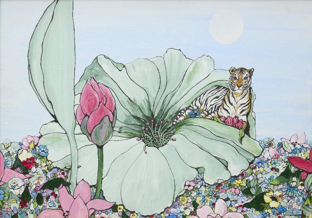 Fleur Cowles comparable auction result: fleur cowles american british 1908 2009 spring 1990 acrylic and gesso on board signed and