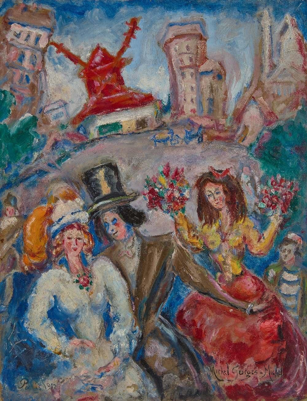 Michel Georges-Michel comparable auction result: michel georges michel french 1883 1985 mariage montmartre 1912 oil on board signed lowe