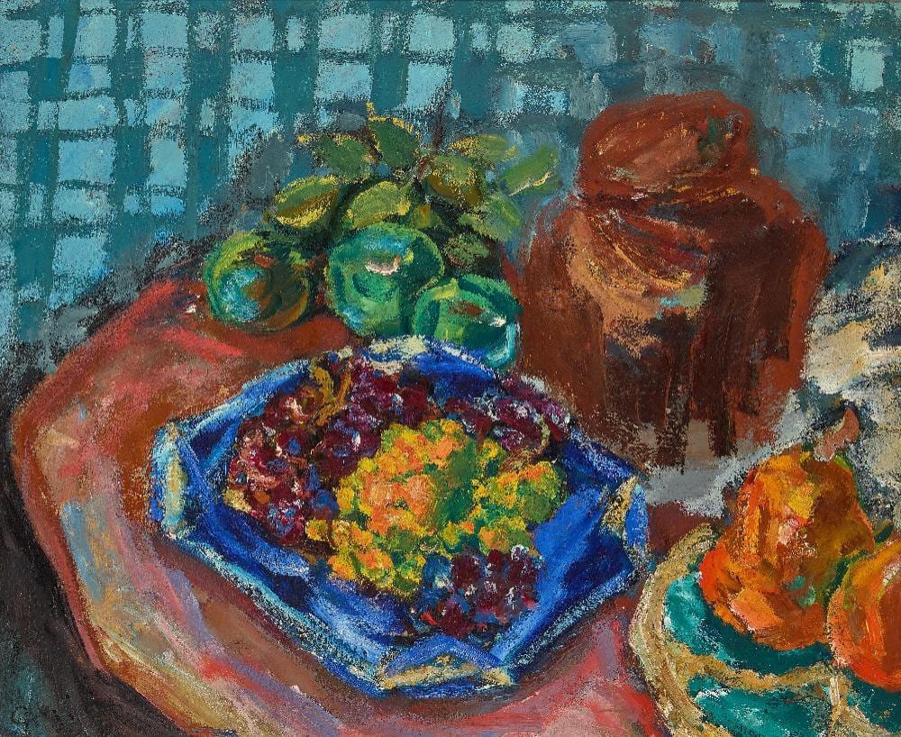 Marc Gimat comparable auction result: marc gimat french 1879 1969 nature morte au raisin blanc et rouge oil on board signed low