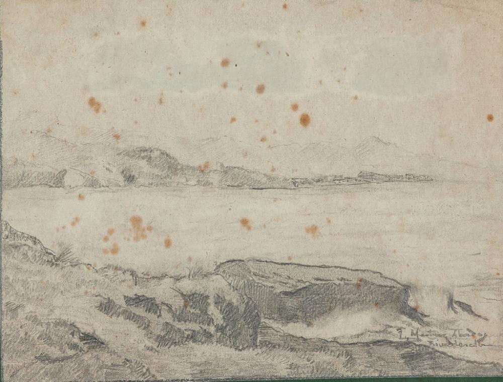 Juan Martínez Abades comparable auction result: juan tom s mart nez abades gij n 1862 madrid 1920 coastal landscape
