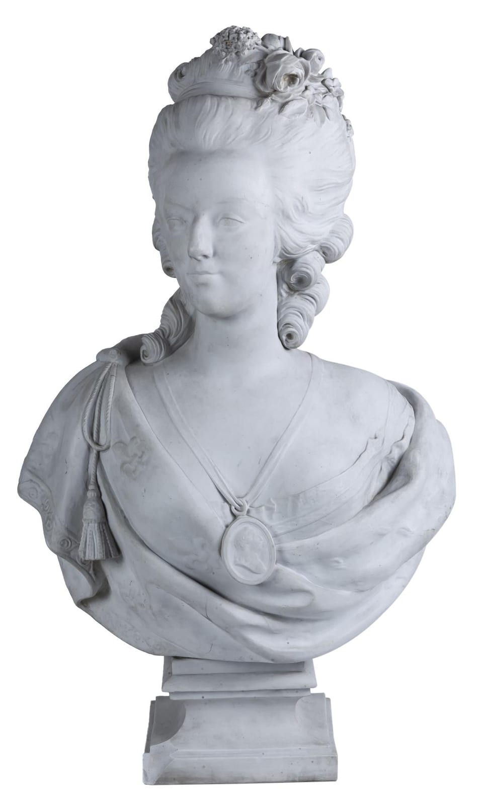 Félix Lecomte comparable auction result: a porcelain biscuit bust of marie antoinette after f lix lecomte