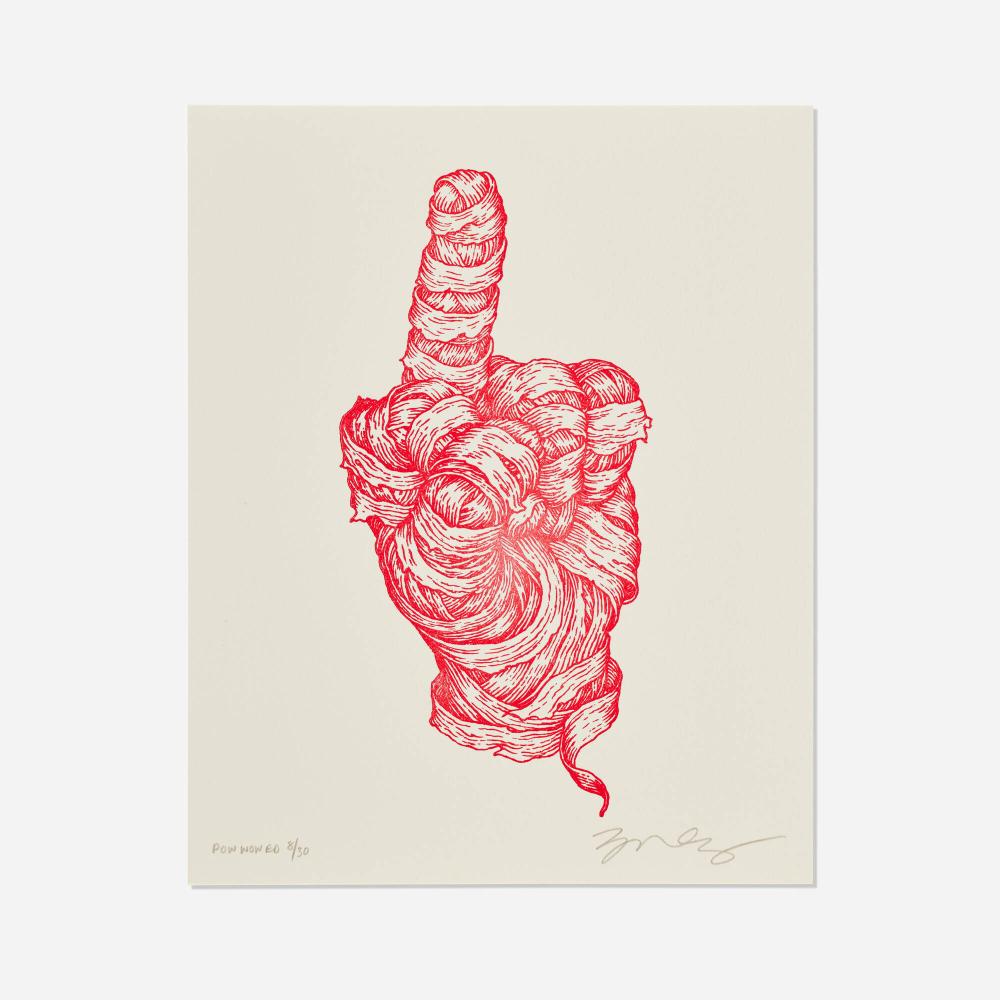 James Jean comparable auction result: james jean middle finger