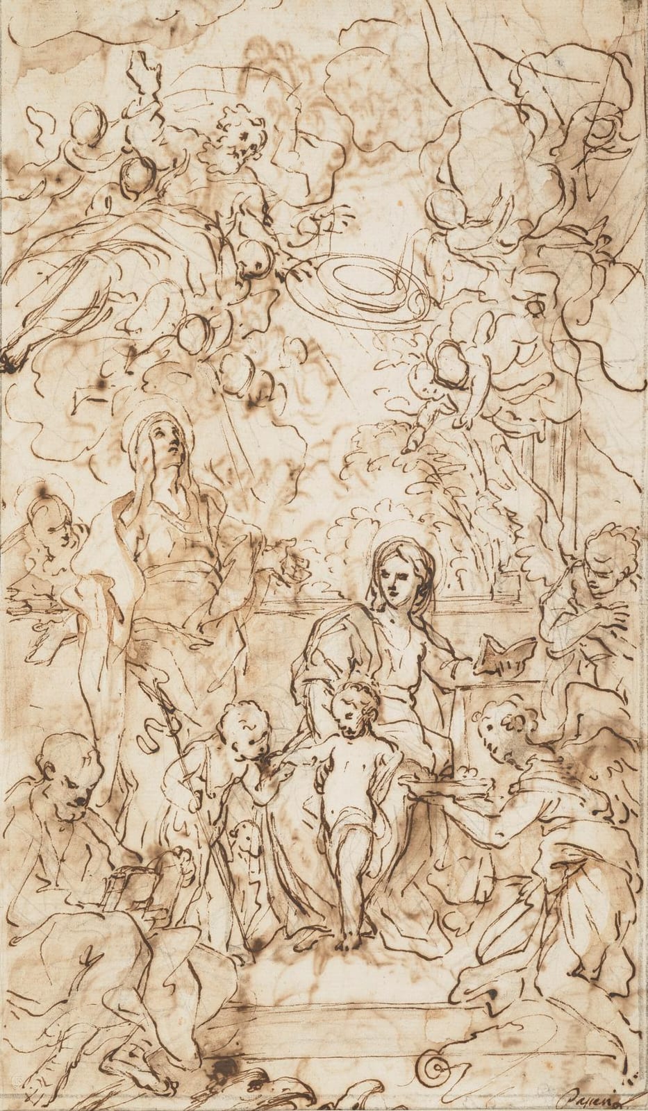 Giacinto Calandrucci comparable auction result: giacinto calandrucci palerme 1646 1707 sainte famille avec sainte anne e