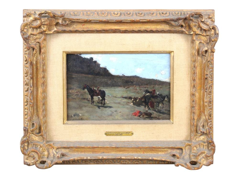 Gustave Guillaumet comparable auction result: gustave achille guillaumet oil on wood panel