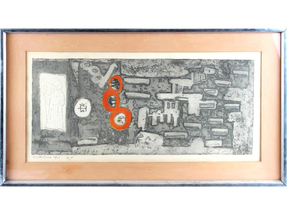 Mireille Kramer comparable auction result: mireille kramer signed abstract etching