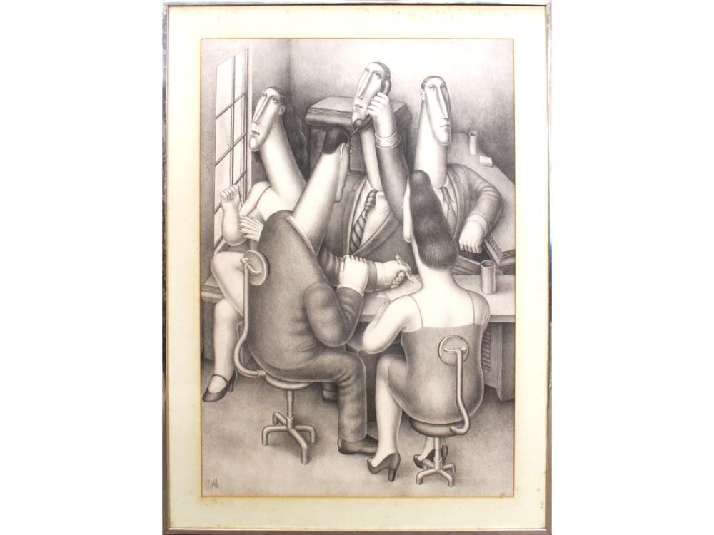 roy carruthers the left handed bureaucrat litho · Weiss Auctions · 2025-03-20 Roy Carruthers comparable auction result: roy carruthers the left handed bureaucrat litho