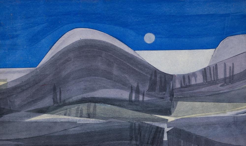 Dorothy Young Graham comparable auction result: dorothy young graham 1960 watercolor landscape
