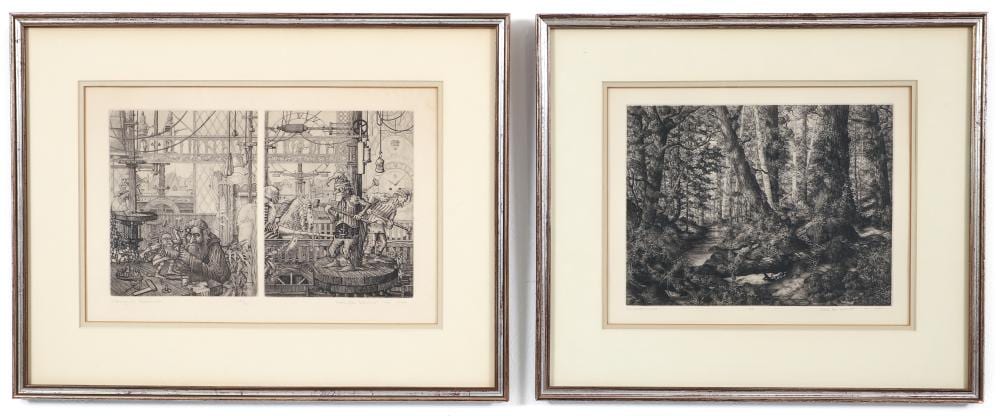 Mark Alan Leithauser comparable auction result: 2 mark alan leithauser etchings on paper
