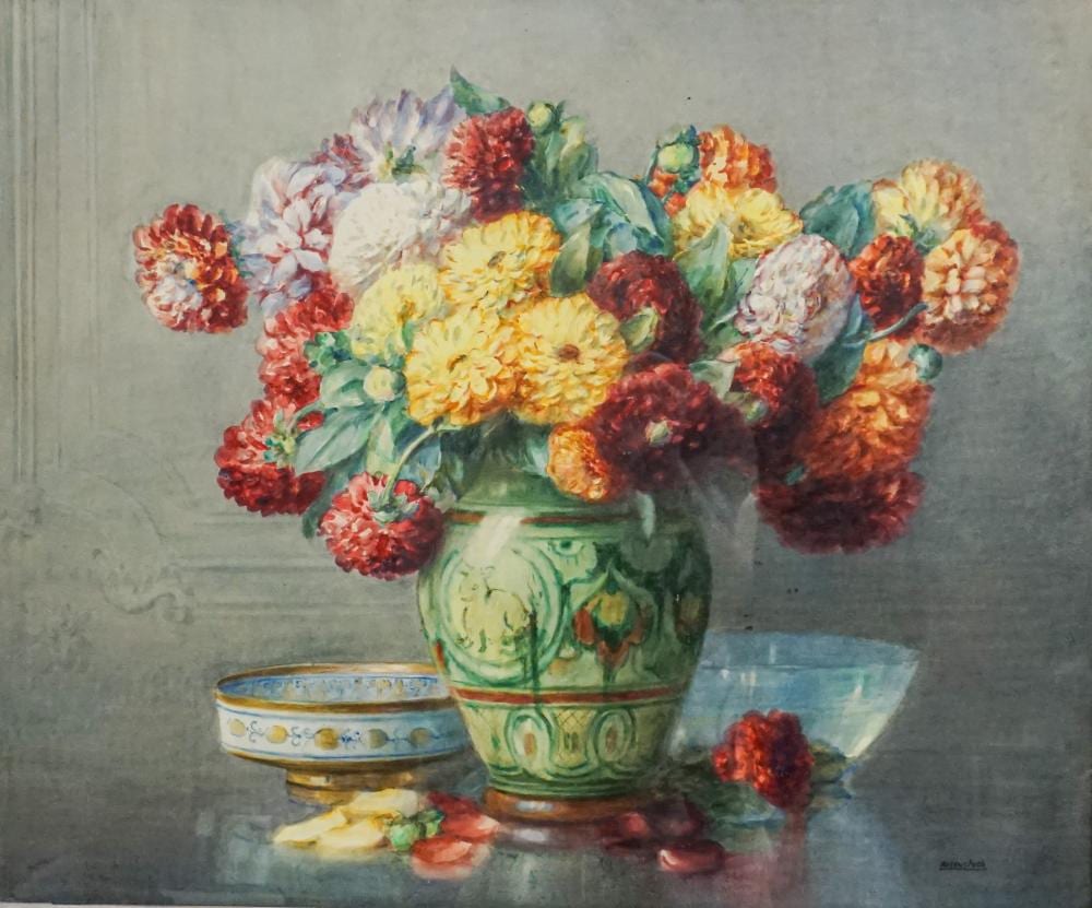 Isidor Rosenstock comparable auction result: isidore rosenstock french 1880 1956 still life with flowers watercolor on paper signed l l frame 30 x 34 1 2 in 76 2 x 87 6 cm