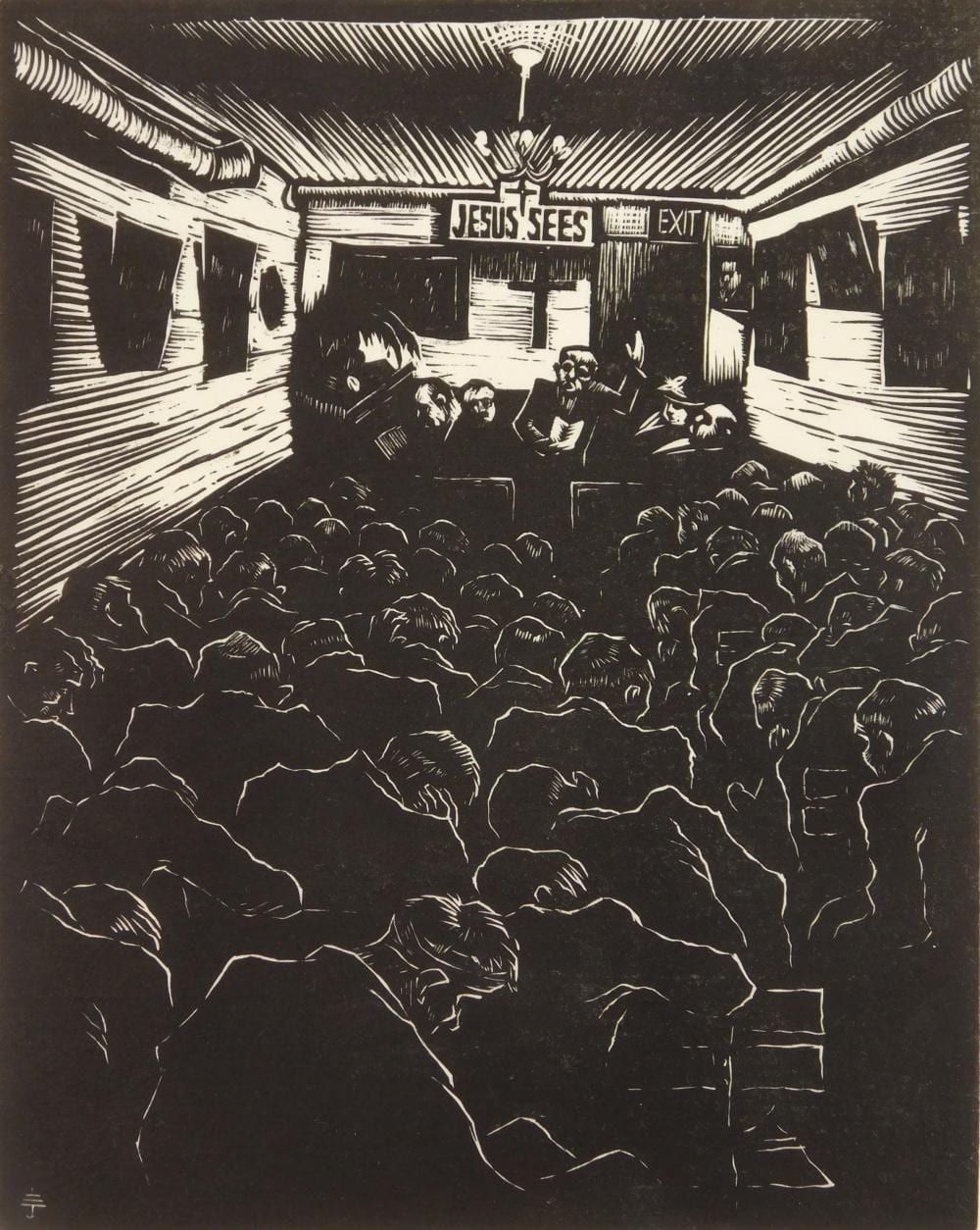 Eli Jacobi comparable auction result: eli jacobi american 1898 1984 wood engraving