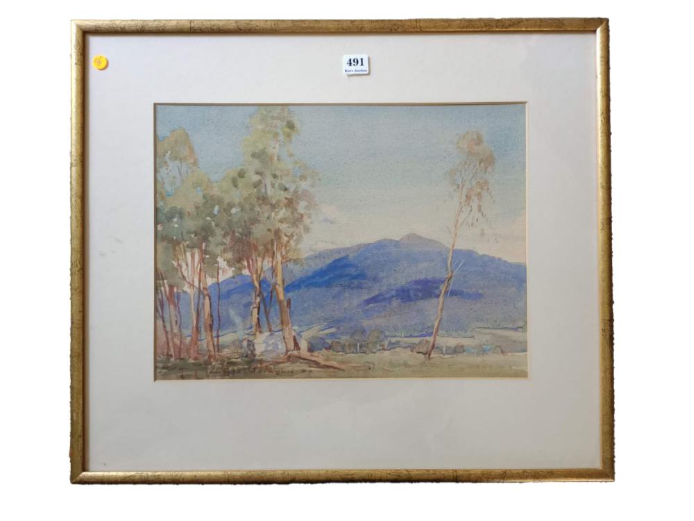 Carlyle Jackson comparable auction result: carlyle jackson mount bogong watercolour