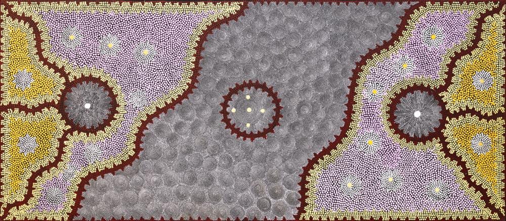 Mary Ross comparable auction result: mary ross women s business acrylic on canvas 87cm x 197cm