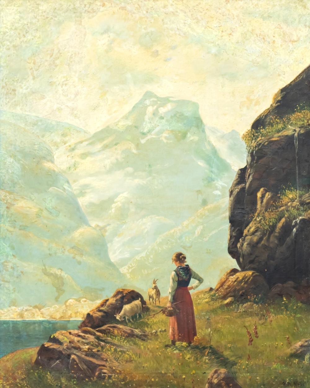 Hans Andreas Dahl comparable auction result: hans andreas dahl norwegian 1881 1919 landscape oil on canvas