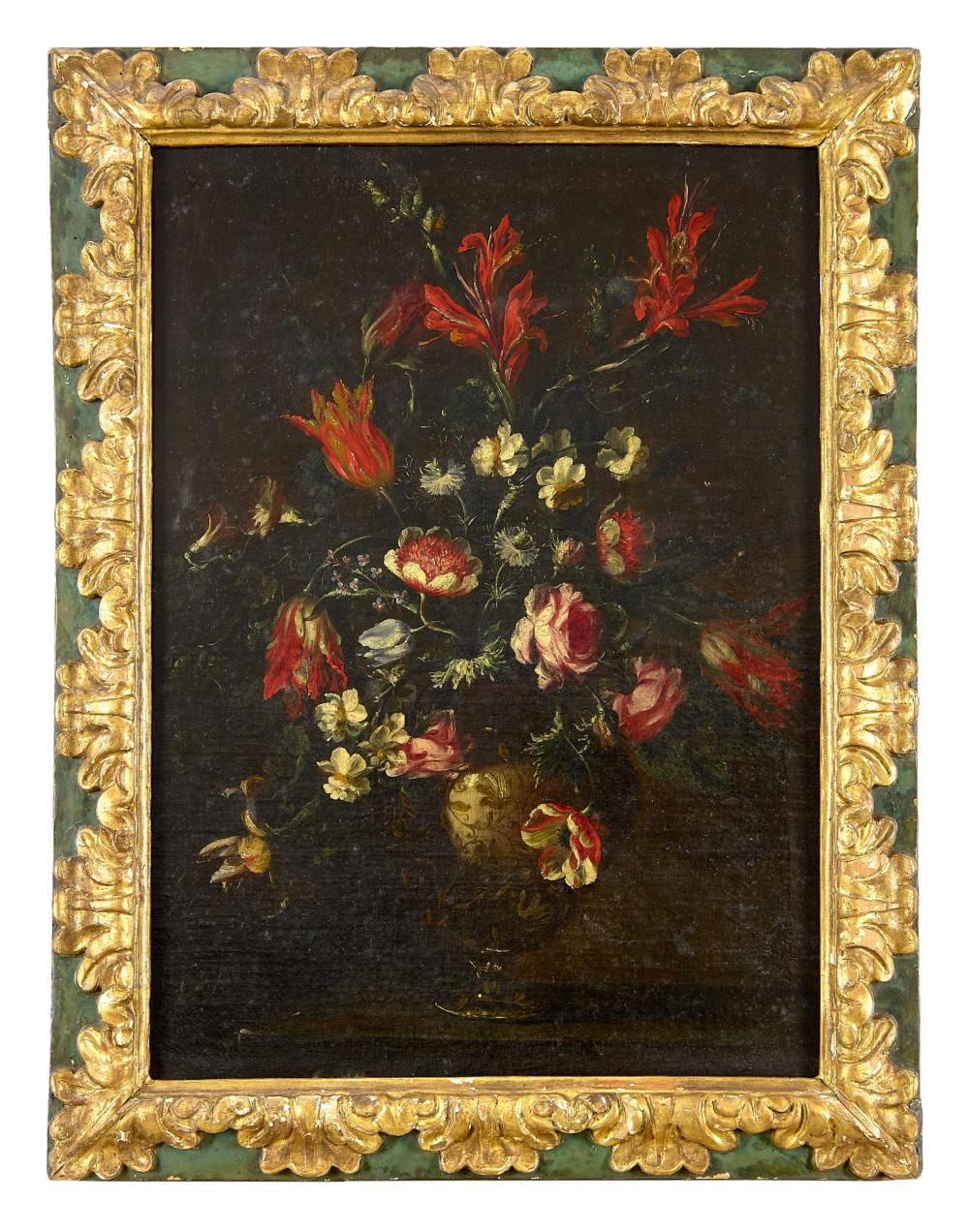 Margherita Caffi comparable auction result: margherita caffi attr vase of flowers oil on canvas 73x52 cm antique frame defects and restorations