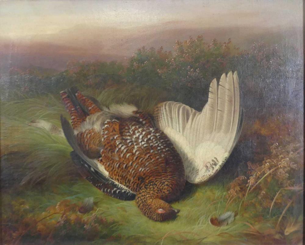 abel hold 1815 1891 study of dead game in a landscape oil on canvas 42 x 52cm · Lacy Scott & Knight · 2025-03-22 Abel Hold comparable auction result: abel hold 1815 1891 study of dead game in a landscape oil on canvas 42 x 52cm