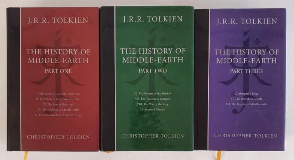 Christian Reder comparable auction result: j r r tolkien the history of middle earth parts one two and three by chr