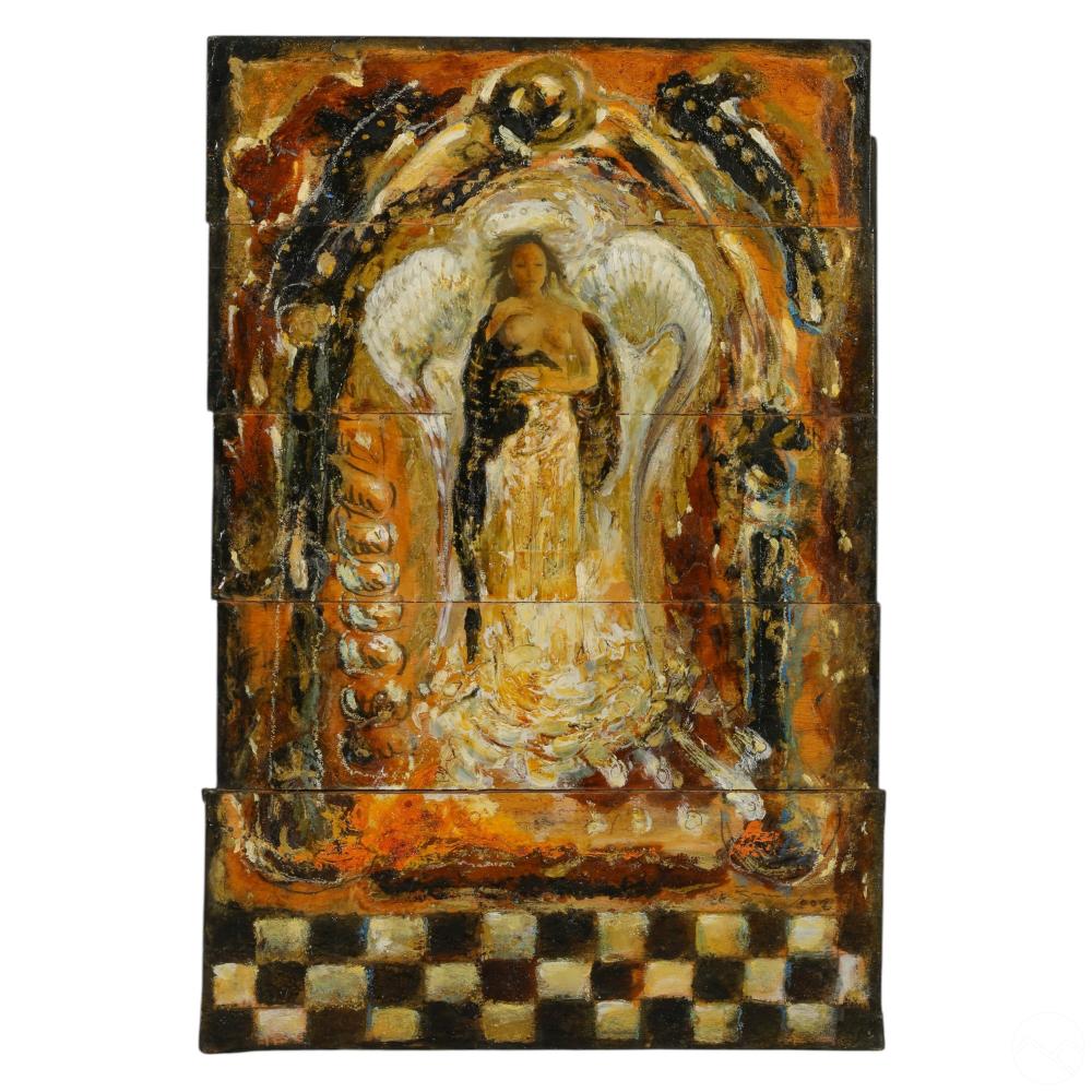Hector Ernandez b.1958 Modern Abstract Painting sold by Hill Auction Gallery, lot 85 — auction record photograph