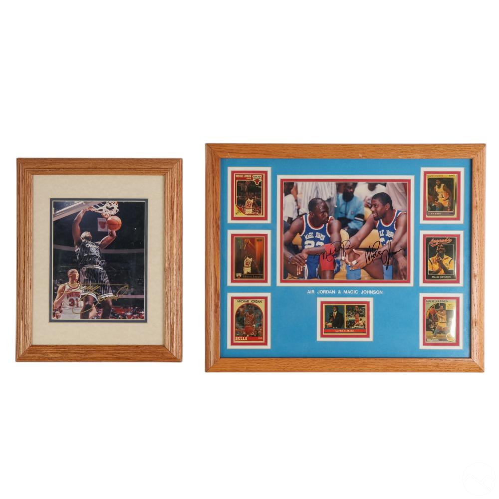 Bob Jordan comparable auction result: jordan johnson o neal signed photograph 2pc lot