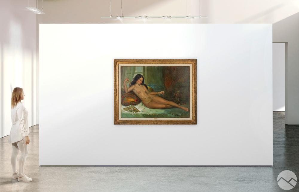 Francisco Vadillo comparable auction result: francisco vadillo b 1933 recumbent nude painting